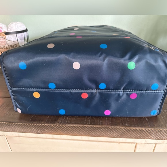 🟣🟡🔵 NWT Lug Runner 1 piece Tote in Multi Dot Navy 🟣🟡🔵 - Picture 6 of 9